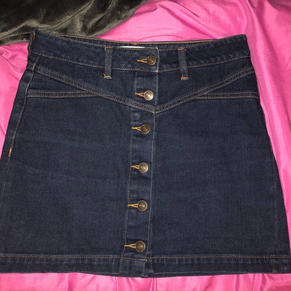 Pacsun button up denim jean skirt